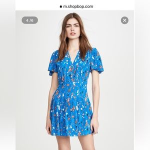 Equipment Lisle Dress Floral Blue Silk in Size 6 NEW WITH TAGS